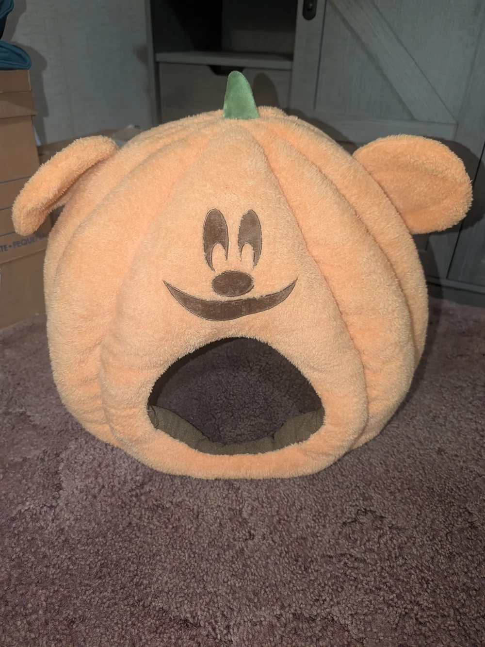 Disney Orange Pumpkin Halloween Cat House Cat Bed